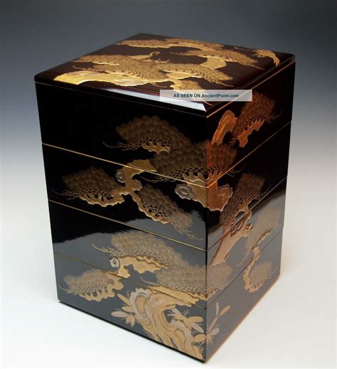 vintage japanese design metal box lined in wood shrine|Wooden Antique Japanese Boxes for sale .